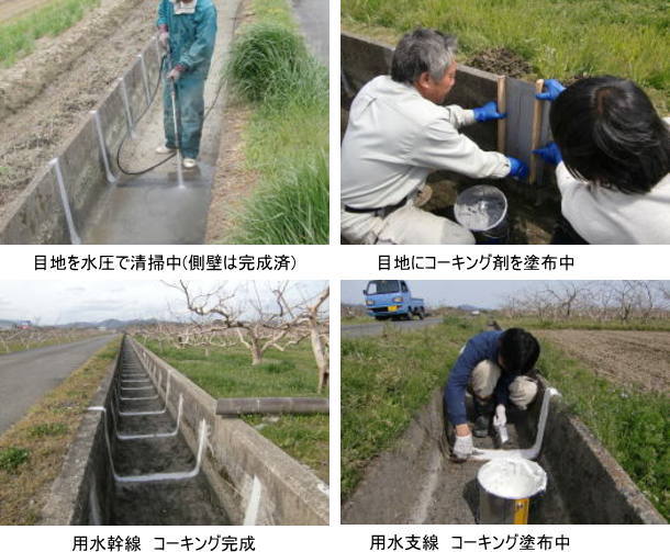 柿畑の用水路補修工事